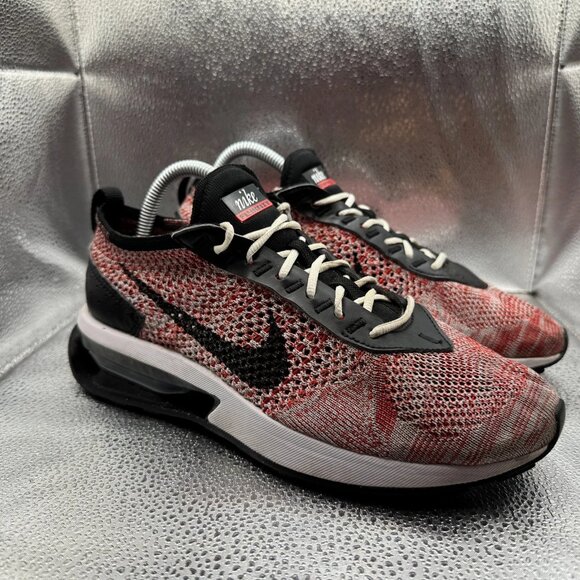 Size 7.5 Nike Air Max‎ Flyknit Red Black Gray Mens Running Shoes FD2764-600 - Picture 1 of 10